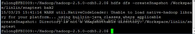 hadoop snapshot 备份恢复