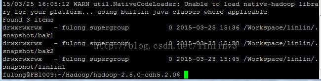 hadoop snapshot 备份恢复
