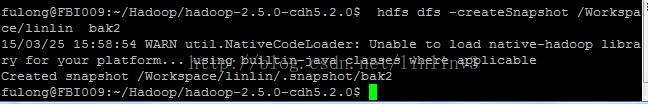 hadoop snapshot 备份恢复