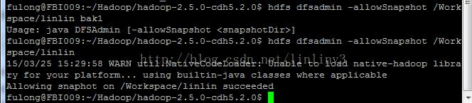 hadoop snapshot 备份恢复