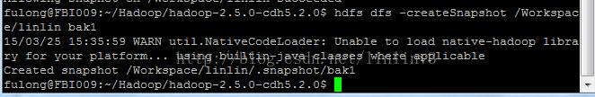 hadoop snapshot 备份恢复