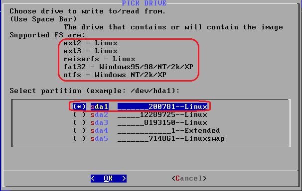 linux下用ghost备份系统