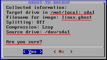 linux下用ghost备份系统