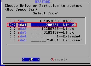 linux下用ghost备份系统