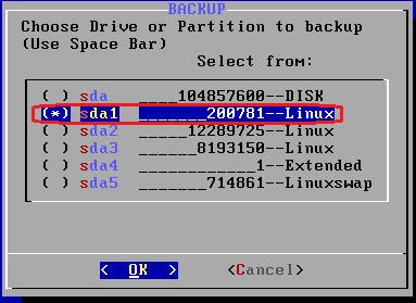 linux下用ghost备份系统