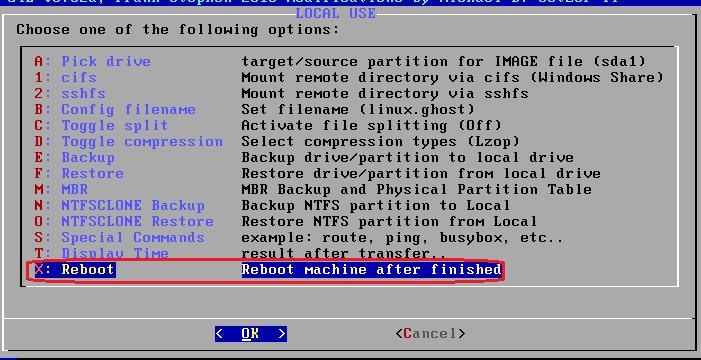 linux下用ghost备份系统