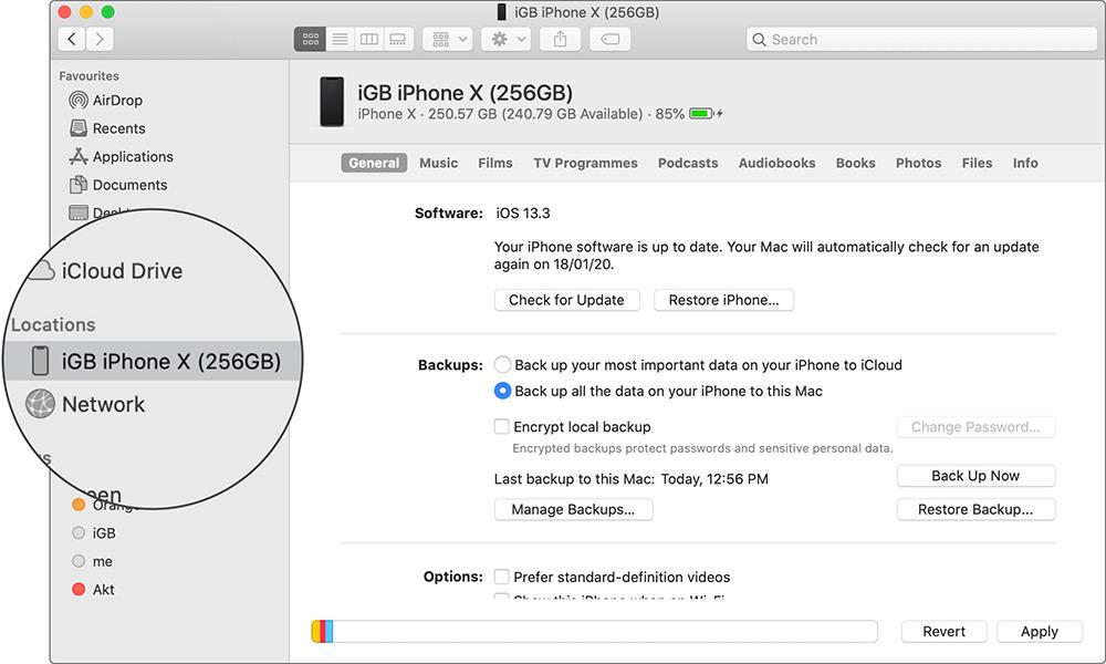 如何在macOS中删除iPhone备份：释放Mac上的空间