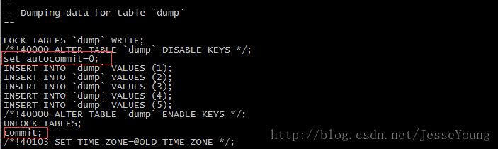 mysql备份还原-mysqldump参数介绍