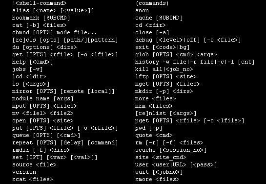 Linux lftp命令备份文件