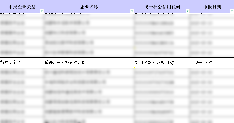 “2025年四川省首批数据企业”入库名单 “2025年四川省首批数据企业”入库名单