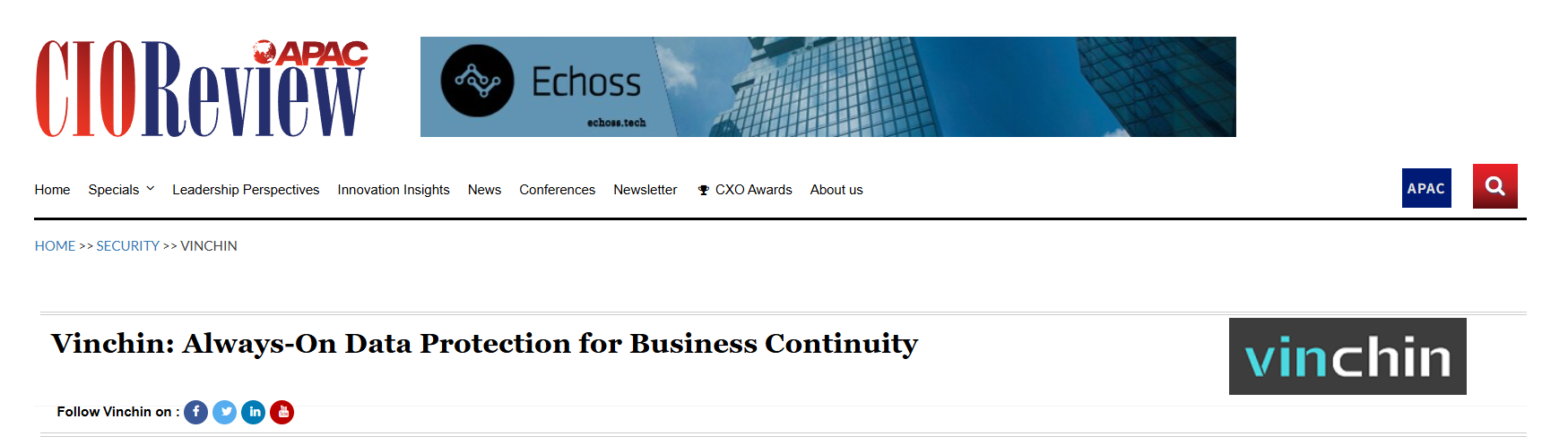 云祺获亚太地区最佳数据保护解决方案