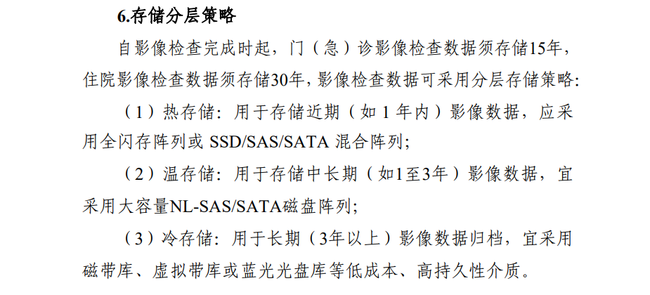 《“医保影像云”基础规范》分层存储要求 《“医保影像云”基础规范》分层存储要求
